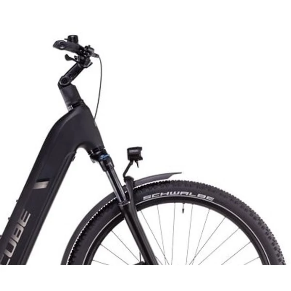 CUBE Nuride Hybrid Pro 600 Allroad elektromos kerékpár komfort vázzal fekete színben