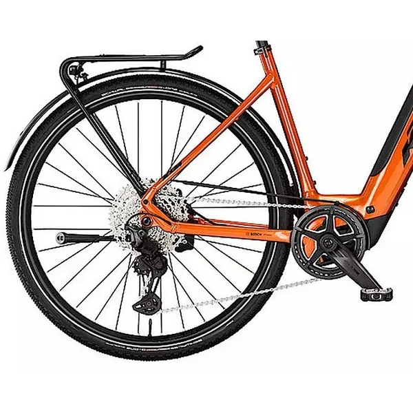 KTM Macina Sport SX 10 elektromos kerékpár narancs színben komfort vázzal