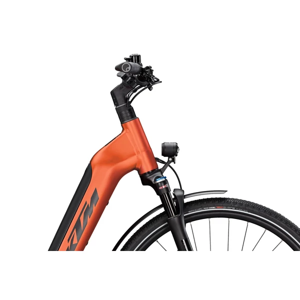 KTM Macina Sport SX 10 elektromos kerékpár narancs színben komfort vázzal