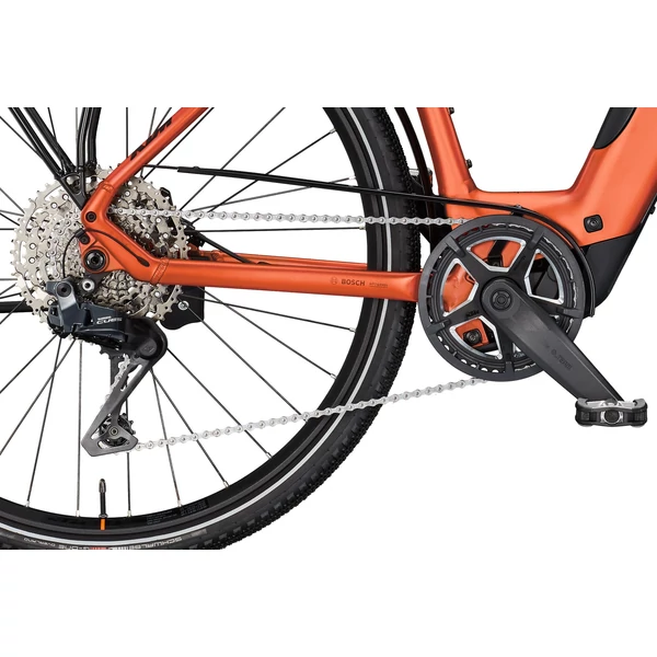 KTM Macina Sport SX 10 elektromos kerékpár narancs színben komfort vázzal