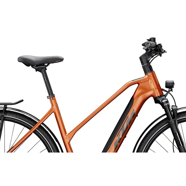 KTM Macina Sport SX 10 elektromos kerékpár narancs színben női vázzal