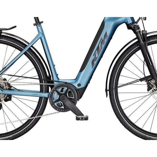 KTM Macina Sport SX 20 elektromos kerékpár komfort vázzal kék színben