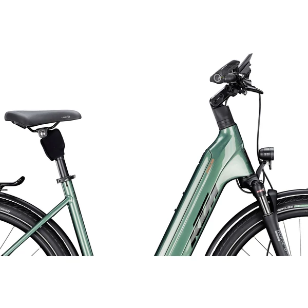 KTM Macina Style 820 elektromos kerékpár zöld színben komfort vázzal