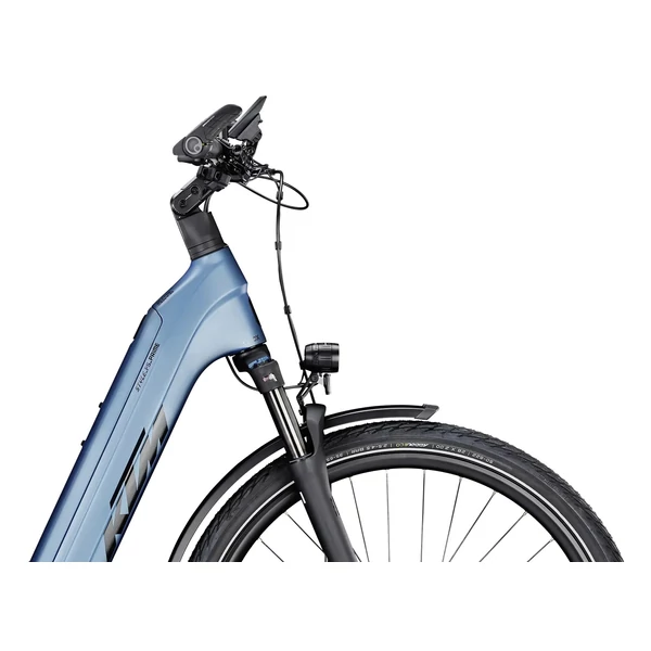 KTM Macina Style FS Prime elektromos kerékpár komfort vázzal kék színben