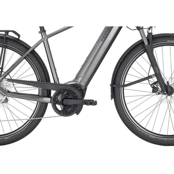 PEGASUS Premio Evo 10 elektromos kerékpár férfi vázzal króm fekete színben