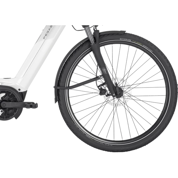 PEGASUS Premio Evo 10 elektromos kerékpár komfort vázzal fehér színben