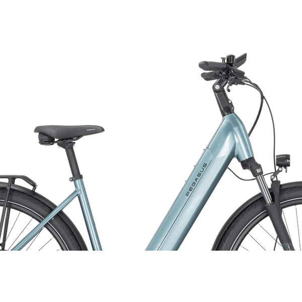 PEGASUS Premio Evo 10 elektromos kerékpár komfort vázzal kék színben