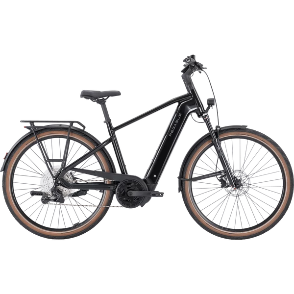 PEGASUS Premio Evo 12 Lite Auto elektromos kerékpár férfi vázzal fekete színben