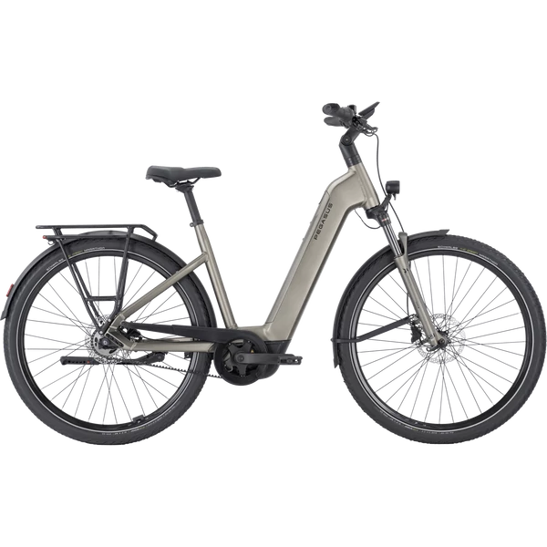 PEGASUS Premio Evo 5F Belt elektromos kerékpár komfort vázzal szürke színben