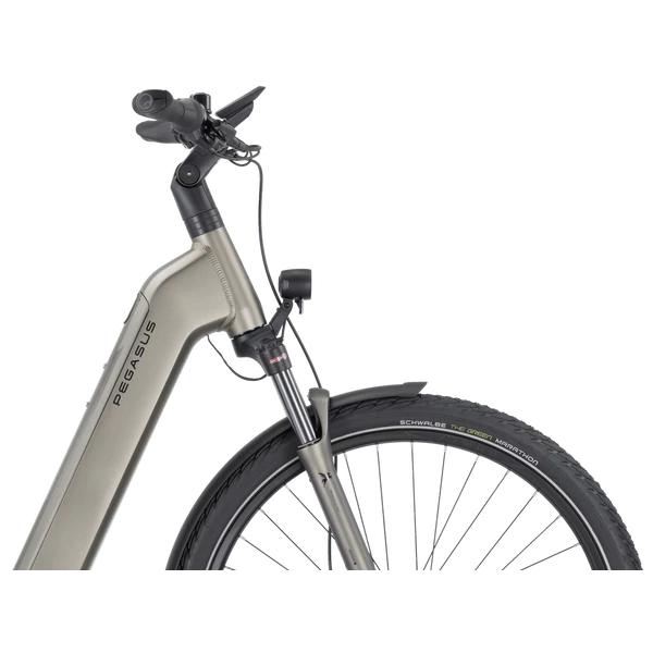 PEGASUS Premio Evo 5F Belt elektromos kerékpár komfort vázzal szürke színben