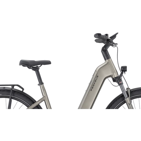 PEGASUS Premio Evo 5F Belt elektromos kerékpár komfort vázzal szürke színben