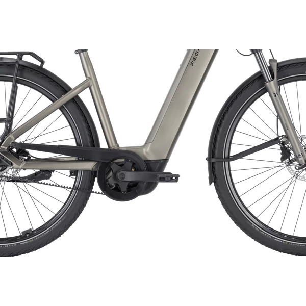 PEGASUS Premio Evo 5F Belt elektromos kerékpár komfort vázzal szürke színben