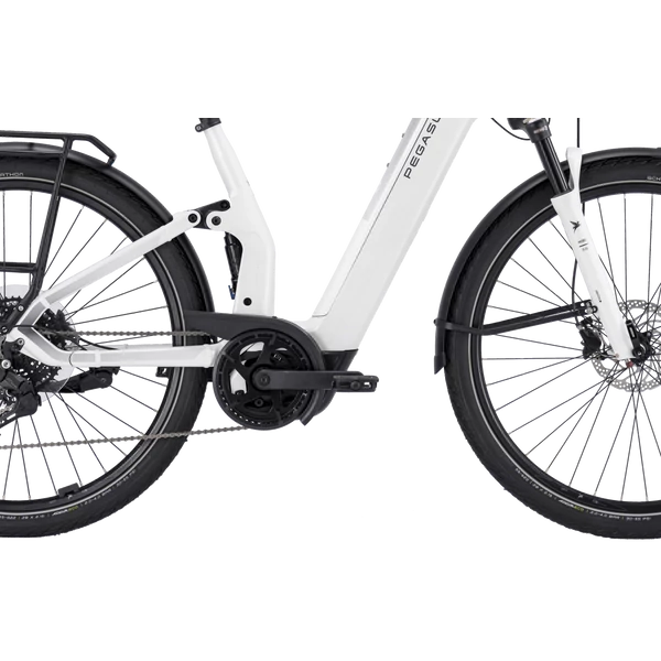 Pegasus Premio Evo FS 10 Lite elektromos kerékpár komfort vázzal fehér színben