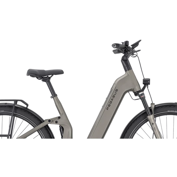 Pegasus Premio Evo FS 10 Lite elektromos kerékpár komfort vázzal szürke színben