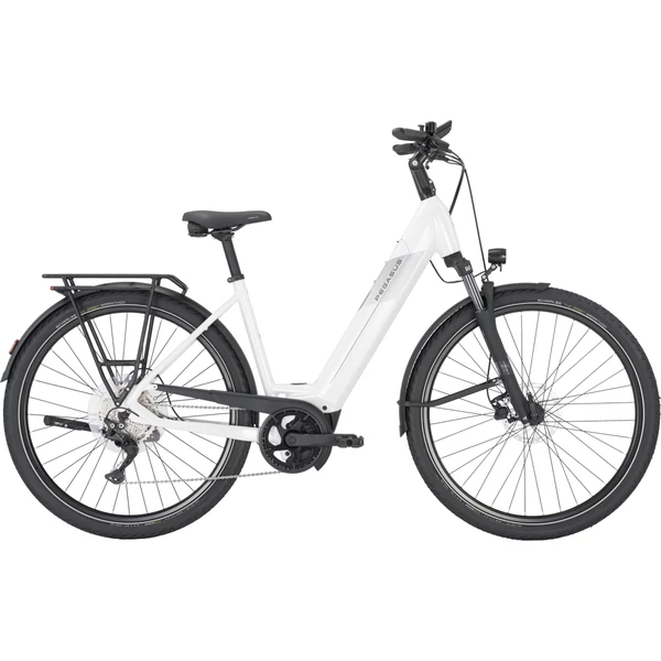 PEGASUS Premio Evo 10 elektromos kerékpár komfort vázzal fehér színben