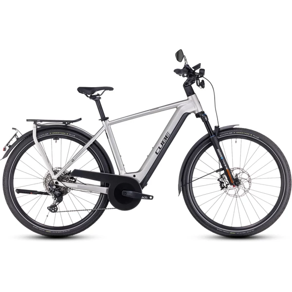 CUBE Kathmandu Hybrid 45 750 elektromos kerékpár férfi vázzal szürke színben
