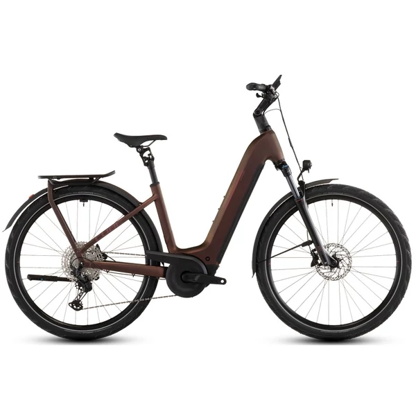 CUBE Kathmandu Hybrid Pro 800 elektromos kerékpár komfort vázzal barna színben