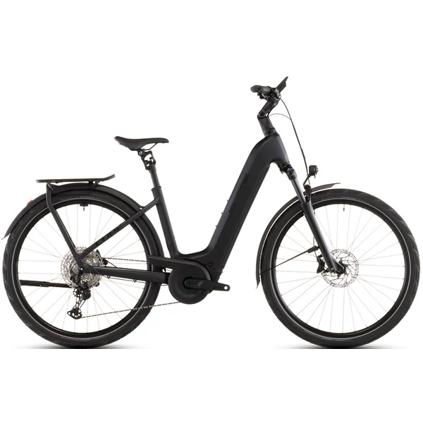 CUBE Kathmandu Hybrid Pro 800 elektromos kerékpár komfort vázzal fekete színben