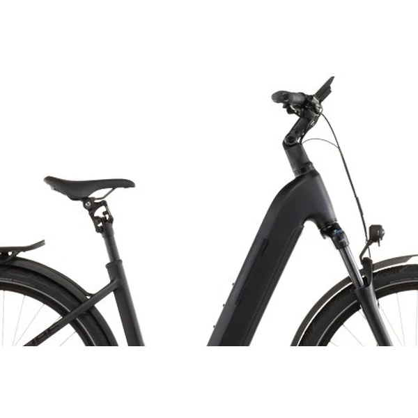 CUBE Kathmandu Hybrid Pro 800 elektromos kerékpár komfort vázzal fekete színben