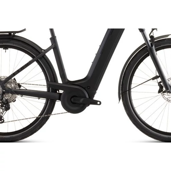 CUBE Kathmandu Hybrid Pro 800 elektromos kerékpár komfort vázzal fekete színben