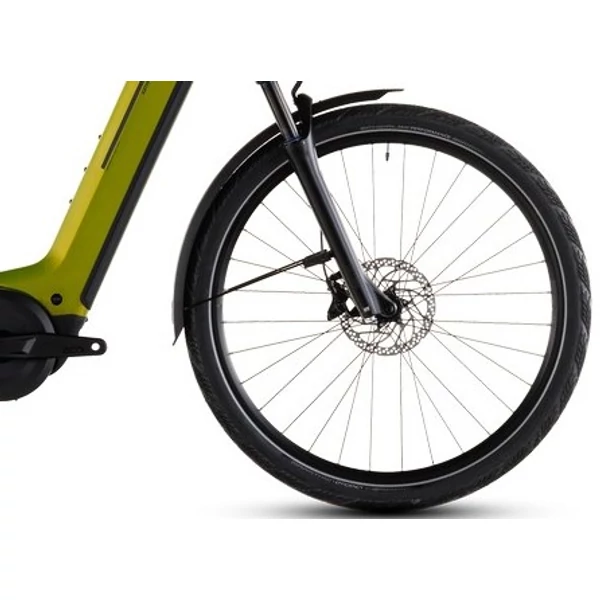 CUBE Kathmandu Hybrid Pro 800 elektromos kerékpár komfort vázzal zöld színben