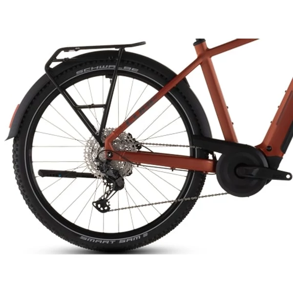 CUBE Nuride Hybrid Pro 600 elektromos kerékpár férfi vázzal piros színben