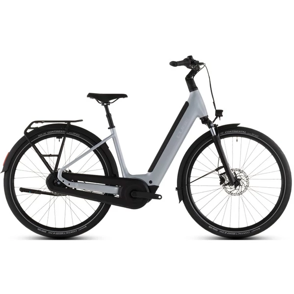 CUBE Supreme Hybrid Comfort One 600 elektromos kerékpár komfort vázzal szürke színben