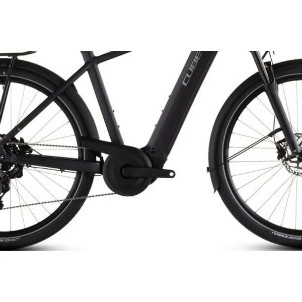 Cube Touring Hybrid ONE 600 elektromos kerékpár férfi vázzal fekete színben