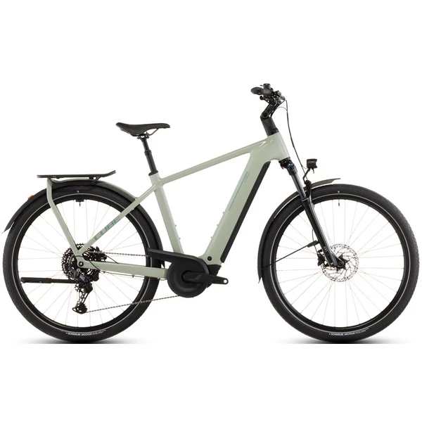 CUBE Kathmandu Hybrid ONE 800 elektromos kerékpár férfi vázzal világoszöld színben