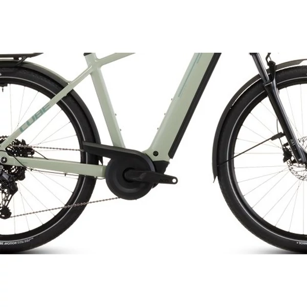 CUBE Kathmandu Hybrid ONE 800 elektromos kerékpár férfi vázzal világoszöld színben