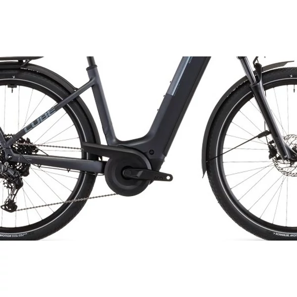CUBE Kathmandu Hybrid ONE 800 elektromos kerékpár komfort vázzal szürke színben