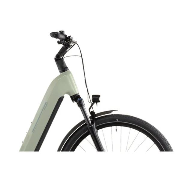 CUBE Kathmandu Hybrid ONE 800 elektromos kerékpár komfort vázzal világoszöld színben