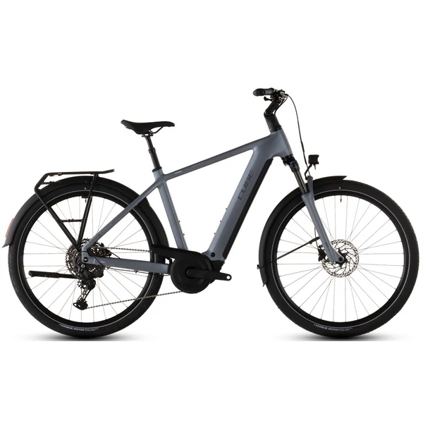Cube Touring Hybrid Pro 800 elektromos kerékpár túrázáshoz férfi vázzal szürke színben