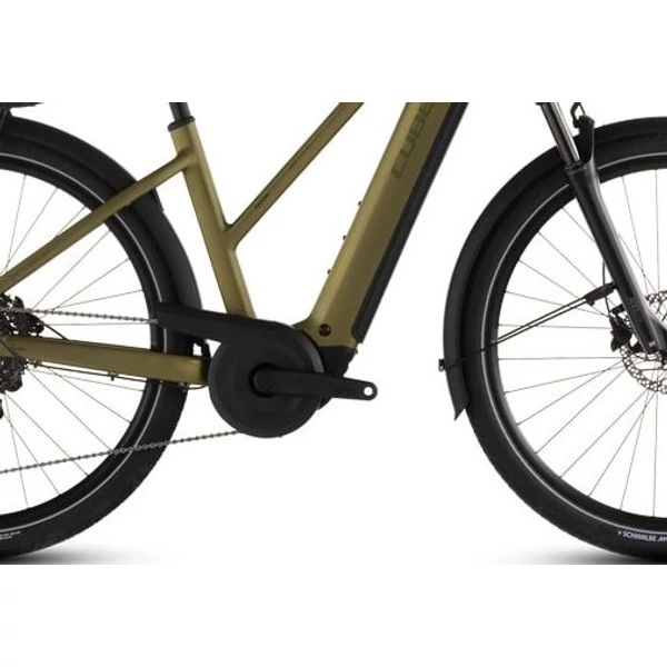 CUBE Touring Hybrid Pro 800 elektromos kerékpár női vázzal arany színben