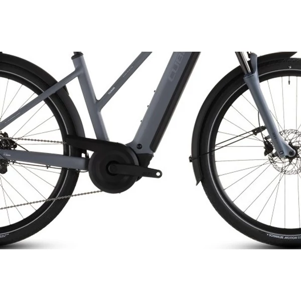 CUBE Touring Hybrid Pro 800 elektromos kerékpár női vázzal szürke színben