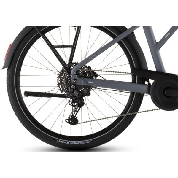 CUBE Touring Hybrid Pro 800 elektromos kerékpár női vázzal szürke színben