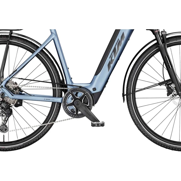 KTM Macina Sport SX 20 elektromos kerékpár komfort vázzal kék színben