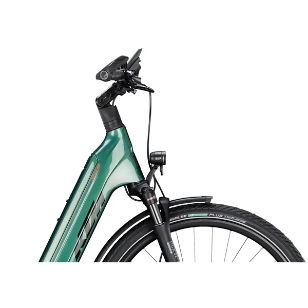 KTM Macina Style 820 elektromos kerékpár zöld színben komfort vázzal