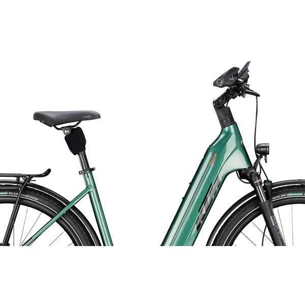 KTM Macina Style 820 elektromos kerékpár zöld színben komfort vázzal