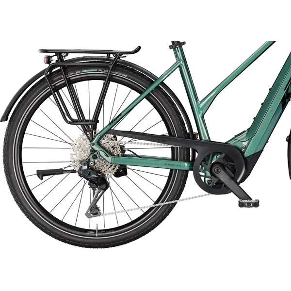 KTM Macina Style 820 elektromos kerékpár zöld színben női vázzal