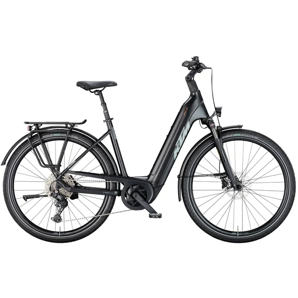 KTM Macina Style 840 elektromos kerékpár komfort vázzal fekete színben