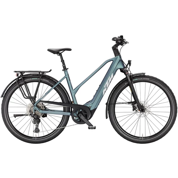 KTM Macina Tour PX 610 elektromos kerékpár női vázzal kék színben