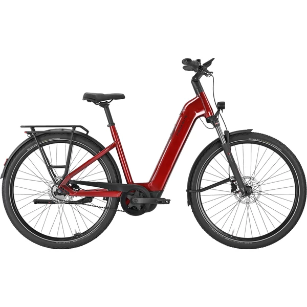 PEGASUS Premio Evo 5F Belt elektromos kerékpár komfort vázzal piros (fire red) színben