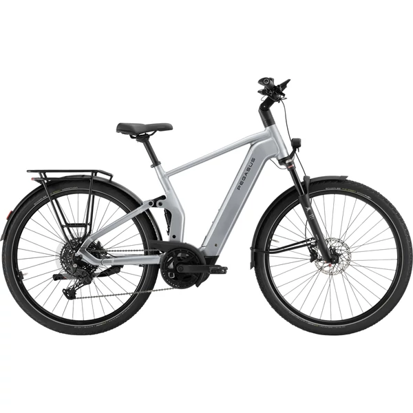 Pegasus Premio Evo FS 10 Lite elektromos kerékpár férfi vázzal dolomite silver (ezüst) színben