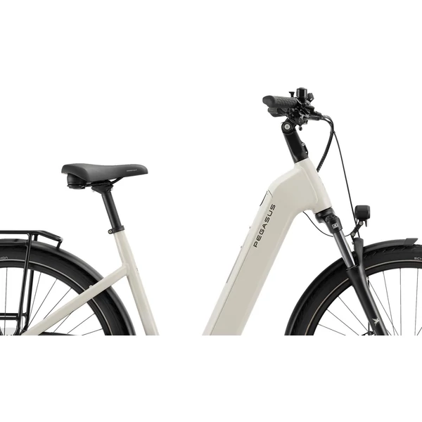 PEGASUS Solero Evo 10 elektromos kerékpár komfort vázzal szürke színben