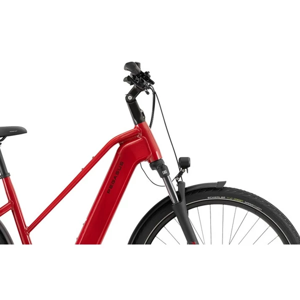 PEGASUS Solero Evo 10 elektromos kerékpár női vázzal piros színben
