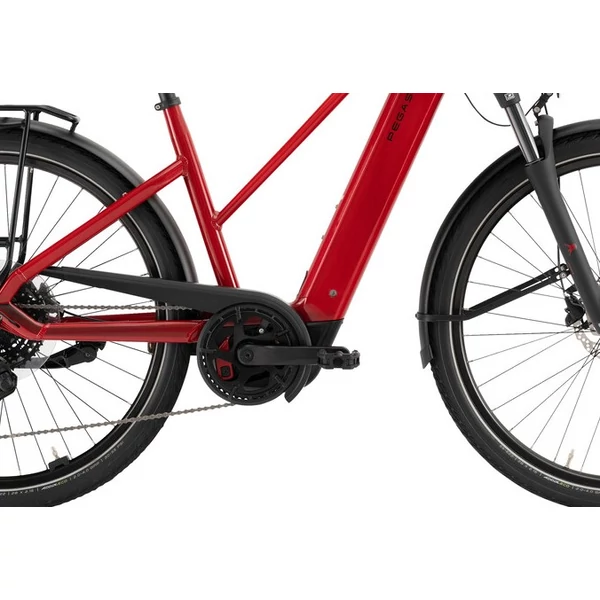 PEGASUS Solero Evo 10 elektromos kerékpár női vázzal piros színben