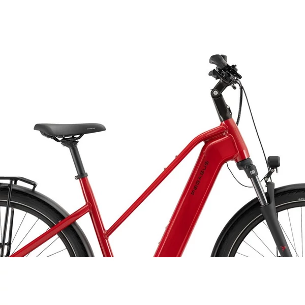 PEGASUS Solero Evo 10 elektromos kerékpár női vázzal piros színben