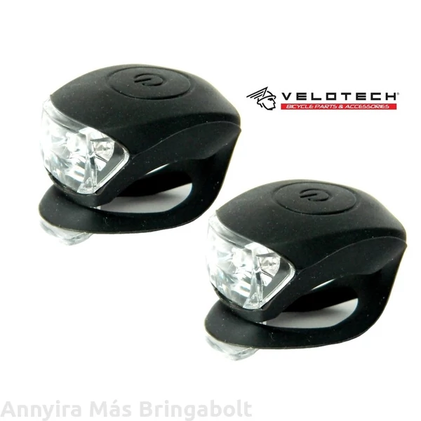 Villogó Velotech 2LED fekete